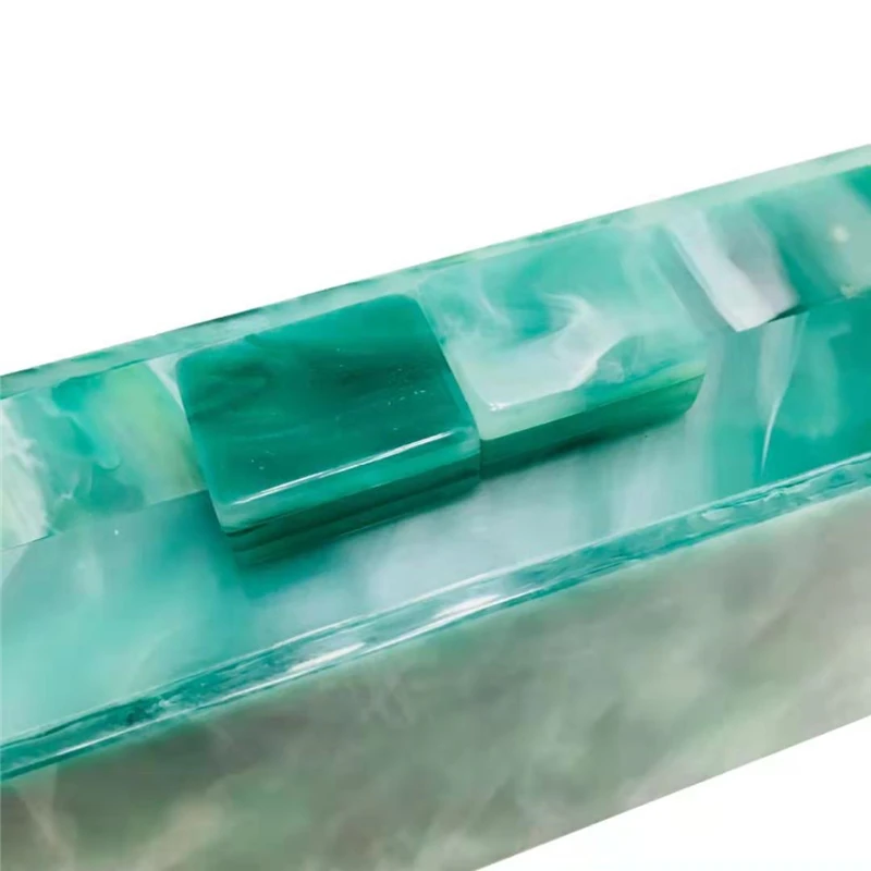 Стильный новый кошелек брендовый дизайнерский Зеленый акриловый клатч Emerala