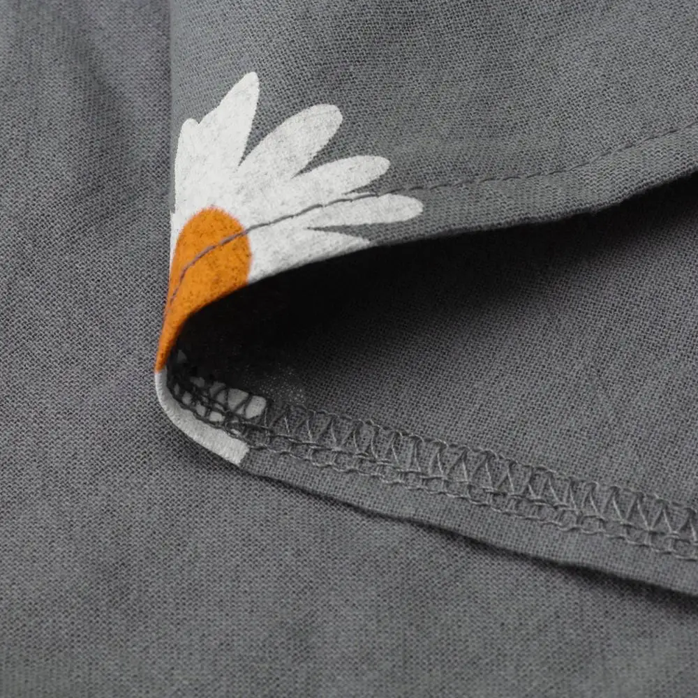 Летняя женская рубашка с вышитыми хризантемами туника блузка женские блузы