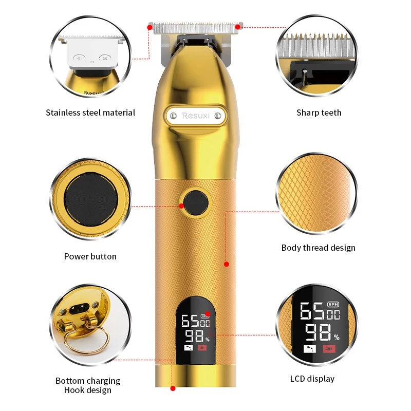 

2021 Electric Hair Clipper Hair Trimmer For Men Rechargeable Electric Shaver Beard Barber Hair Cutting Machine For Men Hair Cut