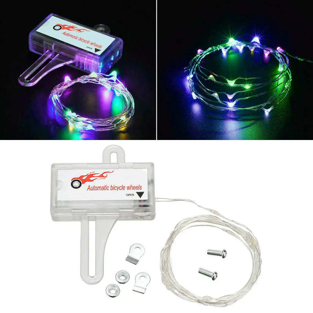 

20 LEDs Bike Bicycle Cycling Rim Lights LED Wheel Spoke Light String Strip for kids