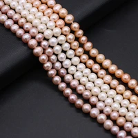 real natural freshwater pearl beads near round white loose pearls bead for diy bracelet necklace jewelry accessories making6 7mm