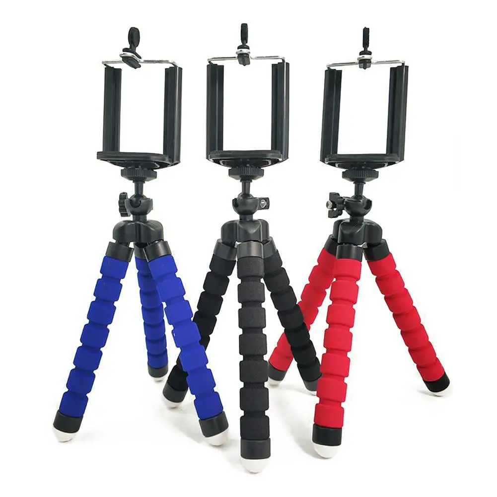 Мини штатив Многофункциональный гибкий портативный губчатый с зажимом для