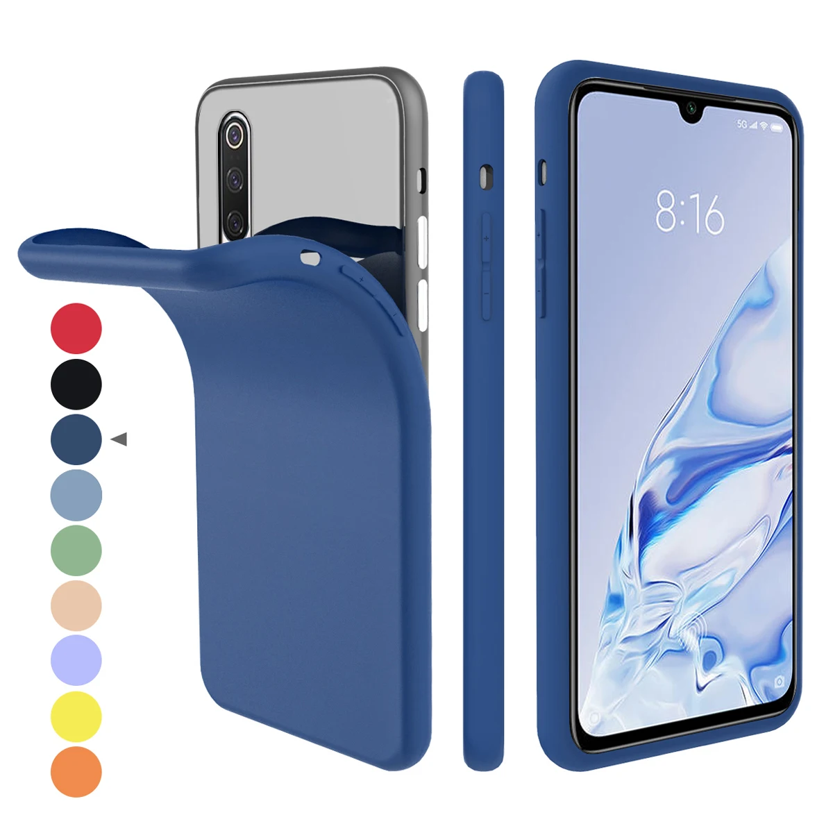 Для Xiaomi Mi 9 Pro 5G чехол тонкий мягкий ТПУ для телефона Встроенный бархатный
