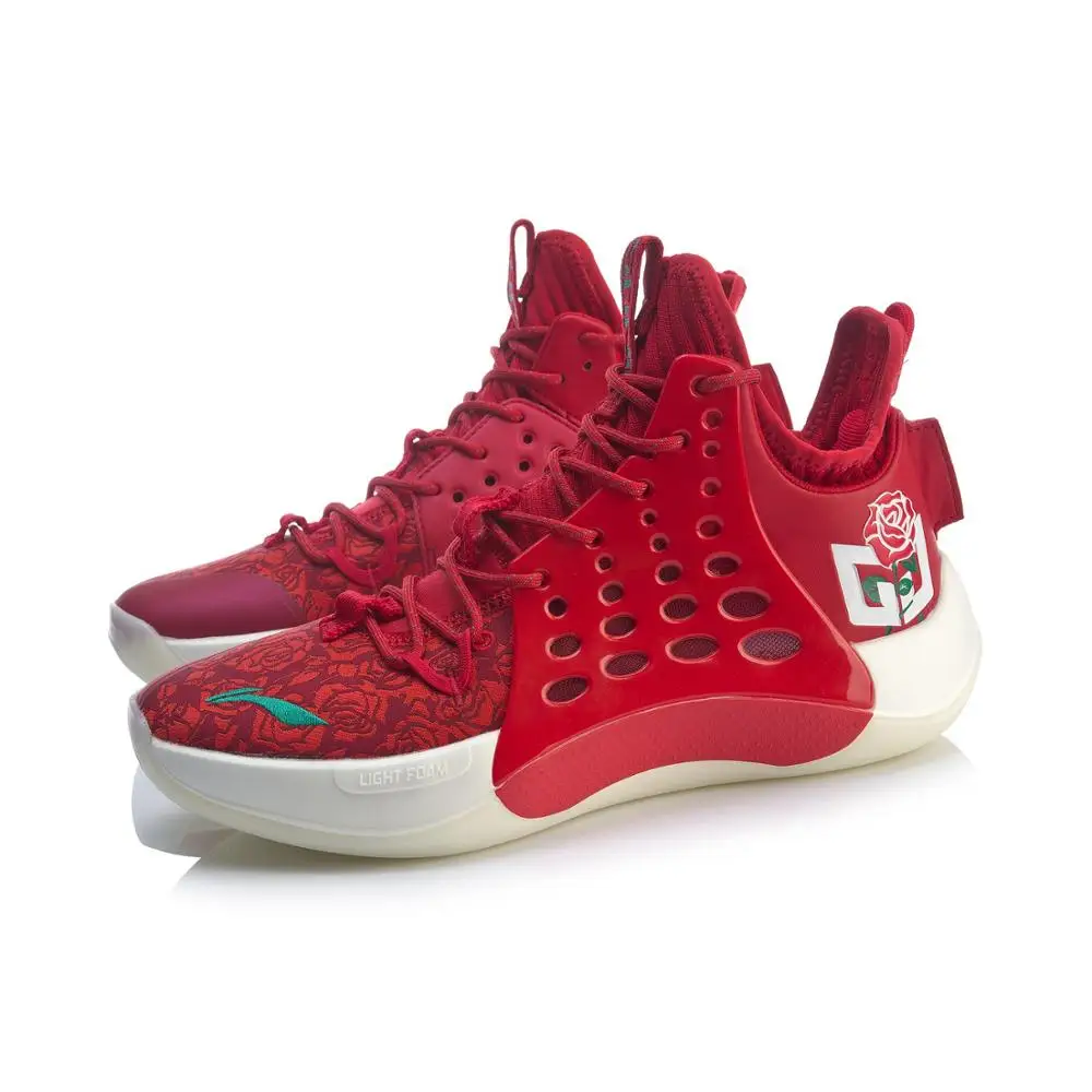 Li-Ning/мужские кроссовки SONIC VII V2 ROSE CITY, профессиональные баскетбольные кроссовки CJ McCollum, светильник с подкладкой из пены, спортивные кроссовки ABAP077 XYL272