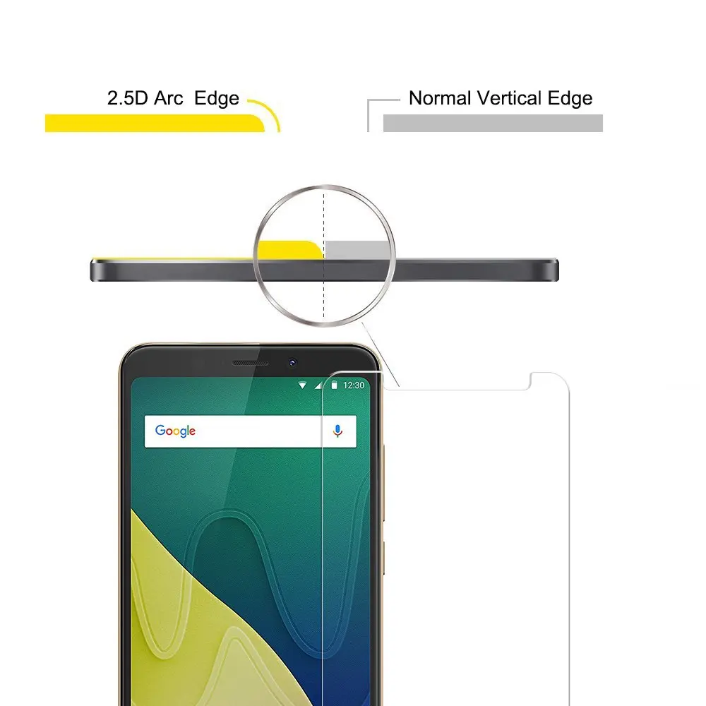Закаленное стекло 9H 2.5D Премиум качества для Wiko View 2 Plus + 5 93&quot|Защитные стёкла и