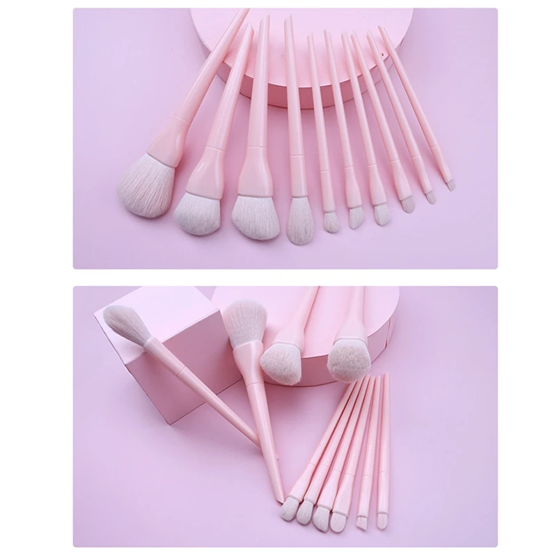 

10Pcs Multifunctionall Makeup Brushes Set Concealer Lip Brush Kit Foundation Eyeshadow Cosmetic Beauty Make Up Tools