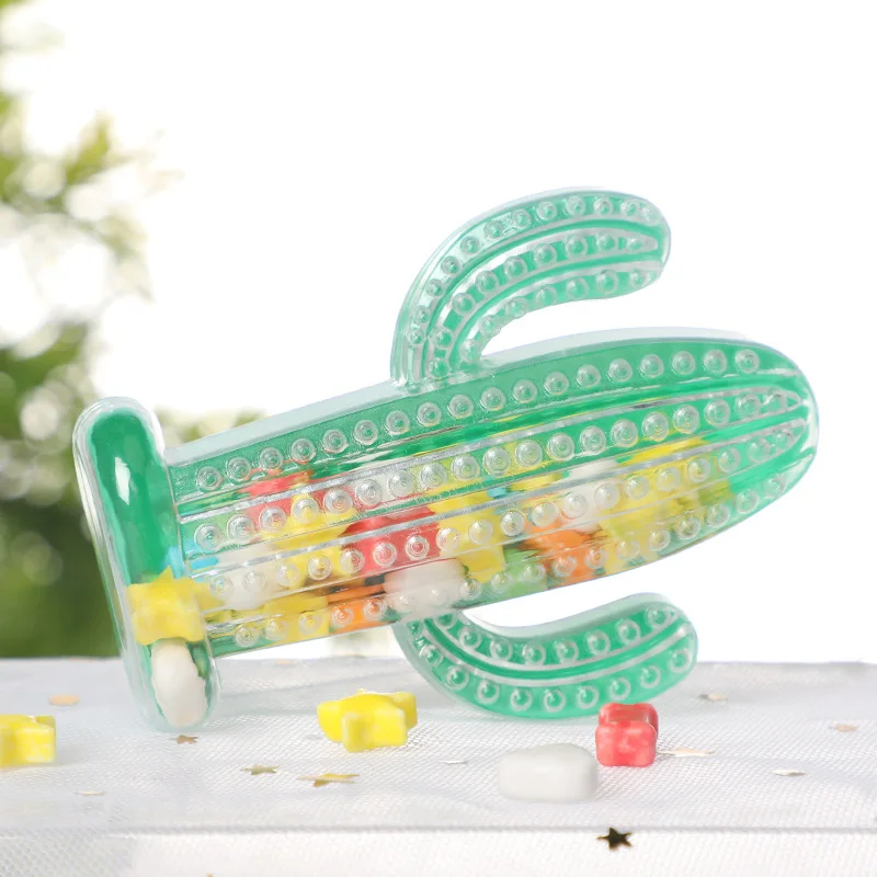 12 шт./компл. прозрачная пластиковая коробка для конфет в форме кактуса | Дом и сад