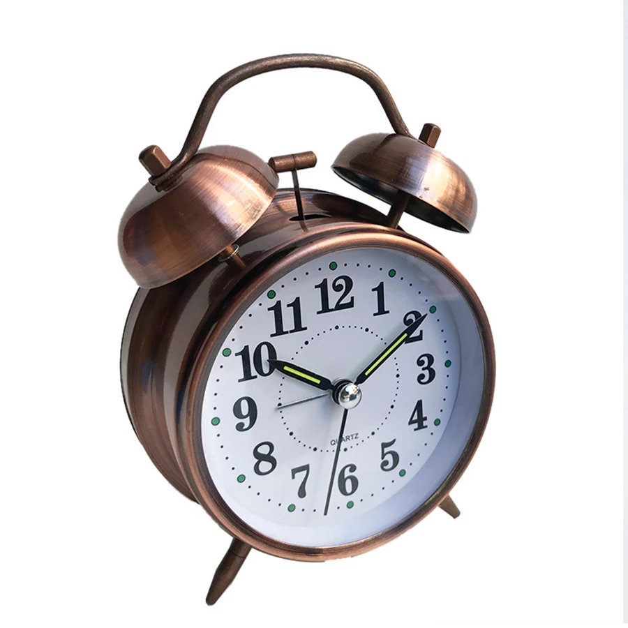 Часы-Будильник металлические в винтажном стиле | Дом и сад