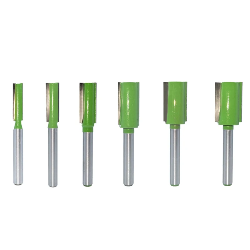 HOT 6Pcs 6 мм хвостовик один прямой бит двойной флейты фреза для древесины карбида