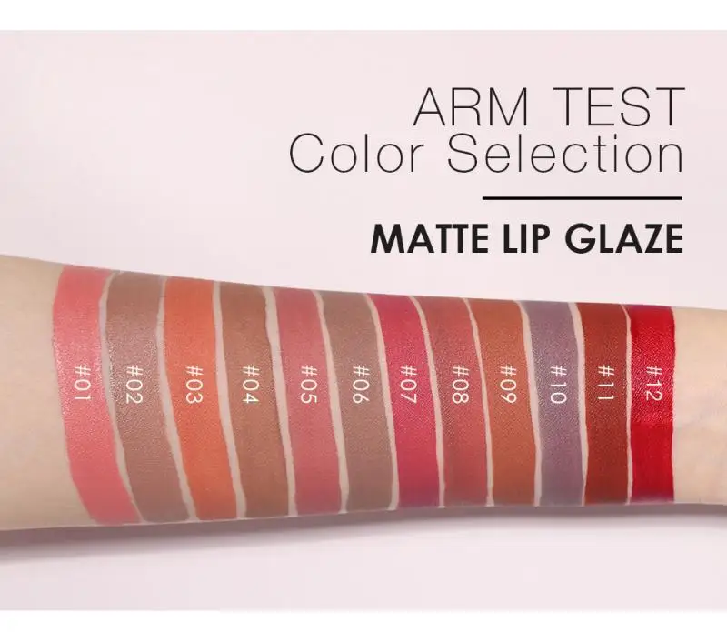 O.TWO.O Matte Lipstick Makeup 12 Color Long Lasting Liquid Lip Stick Non-stick Cup Non-fading Glaze Cosmetic |