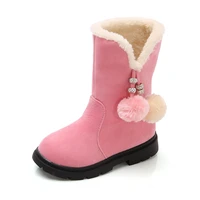 2019 winter new girls boots warm cotton boots princess long childrens shoes kids in the boots 3 4 5 6 7 8 9 10 11 12 year old