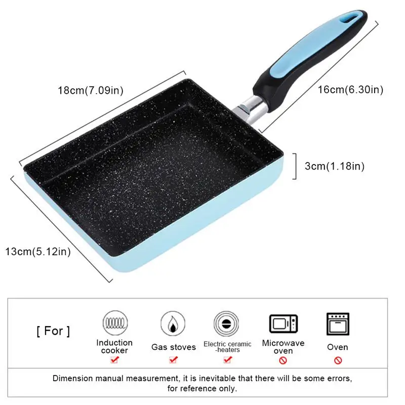 

Creativity Japanese Style Small Frying Pan Tamagoyaki Non-Stick Pan Egg Frying Pot Omelette Pan Egg Rolls Pancake Maker