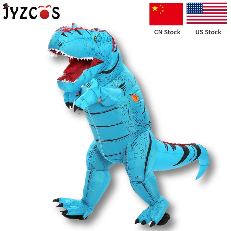JYZCOS взрослый надувной костюм динозавра t rex карнавальный на Хэллоуин для женщин и