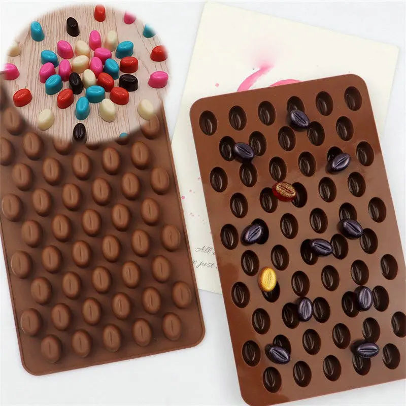 Силиконовая форма для выпечки в виде мини-кофейных зерен 55 полостей | Дом и сад