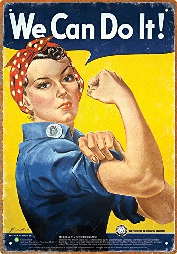 

Aquarius Smithsonian Rosie the Riveter Tin Sign, We Can Do It Metal Painting Metal Poster Metal Plaque 20x30cm Poster Metal Sign