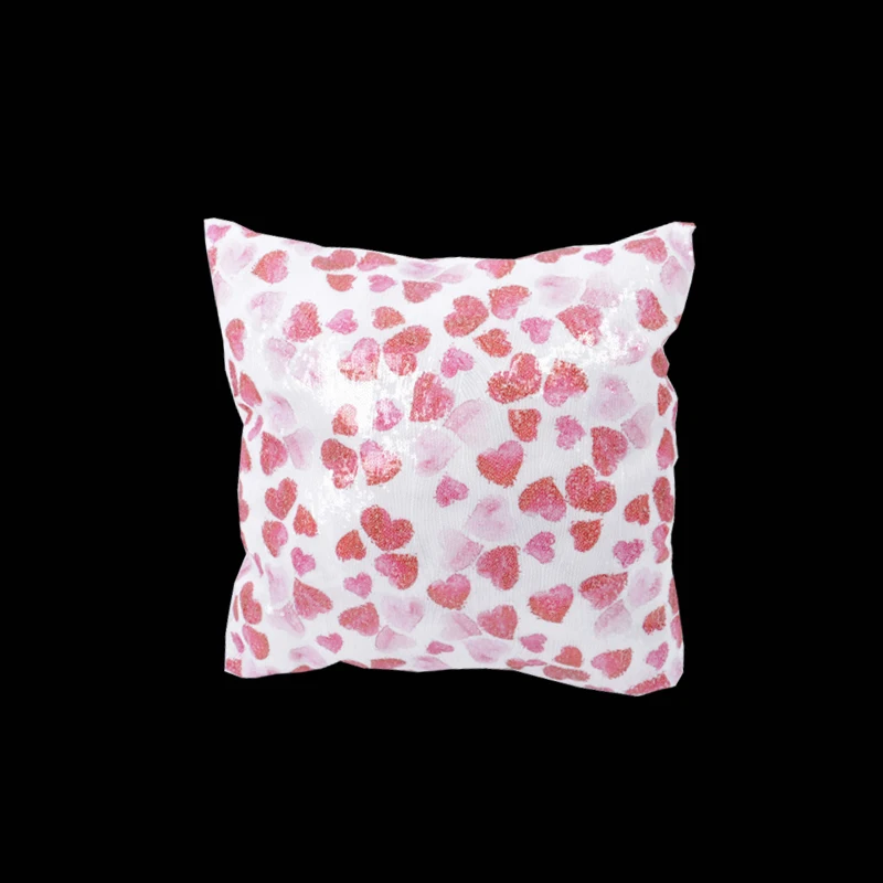 INS стиль любовная Подушка цифровая печать блестки тканевая с сердечником