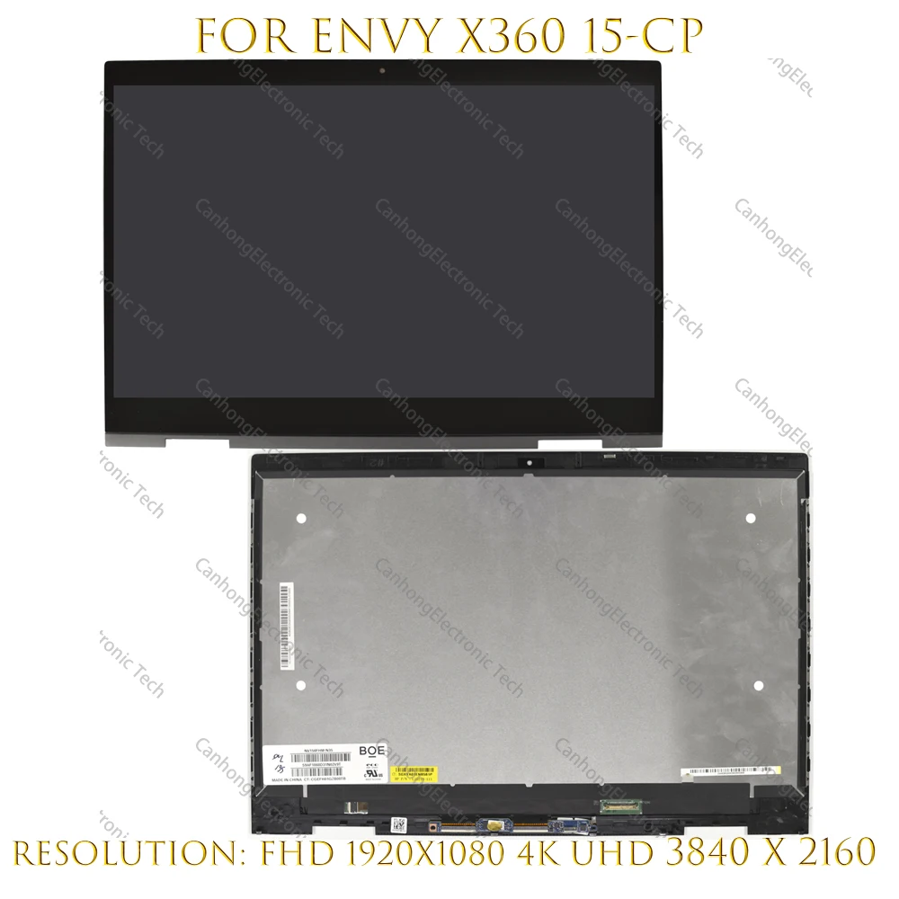 

L25821-001 L23792-001 For HP Envy x360 15-cp 15-cp0008ca 15-cp0010nr LCD Touch Screen Digitizer Repacement Assembly With Bezel