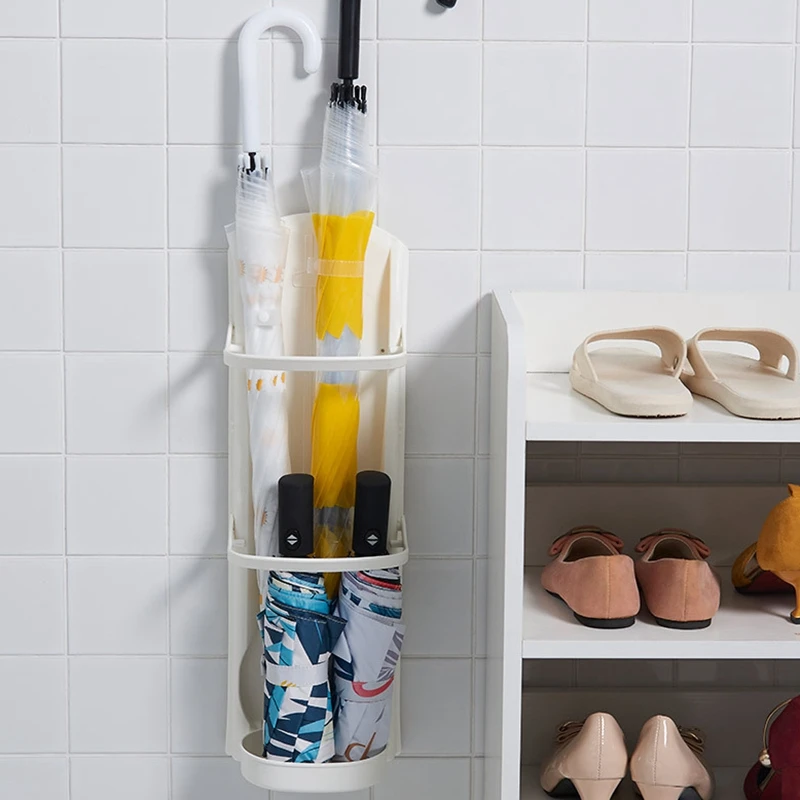 

Wall-Mounted Umbrella Stand Rack Solid Color Umbrella Storage Holder Shelf for Home Office Umbrella Holder