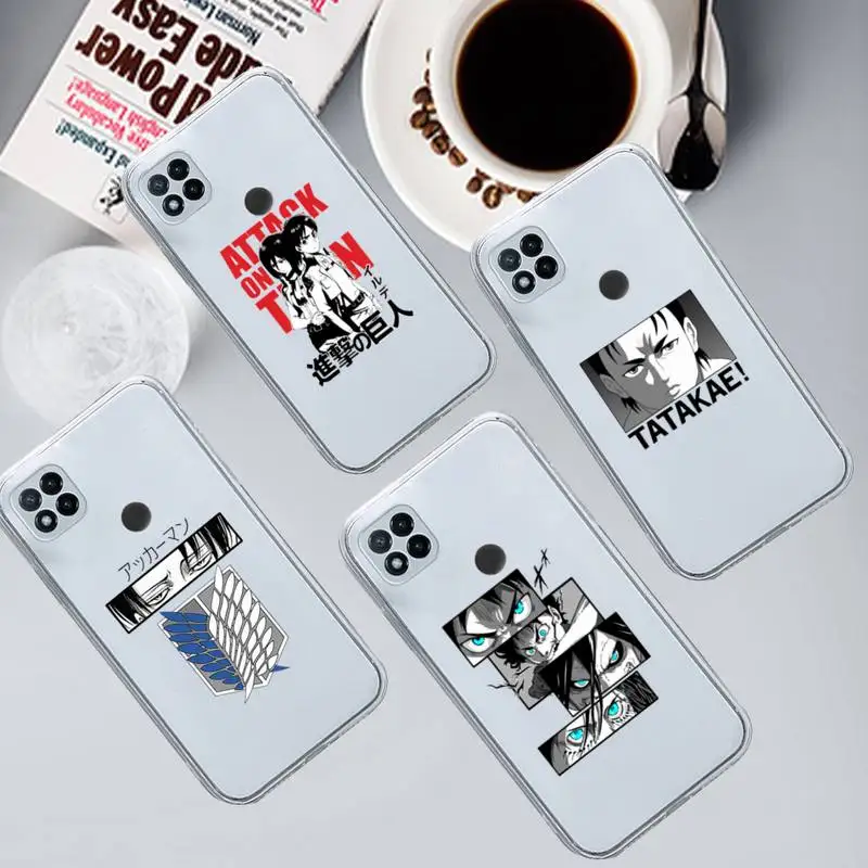 

Attack on Titan Japan anime Phone Case Transparent for Xiaomi redmi note 8 9 10 11 t lite pro ultra mix 4 k40