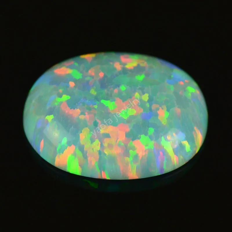 Разноцветный черный опал драгоценный камень овальная форма плоская основа