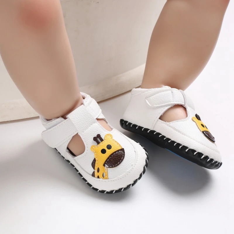 

Summer Baby Shoes Newborn Boy Girl PU Soft Sole Anti-slip First Walkers Infant Toddler Cartoon Crib Shoes