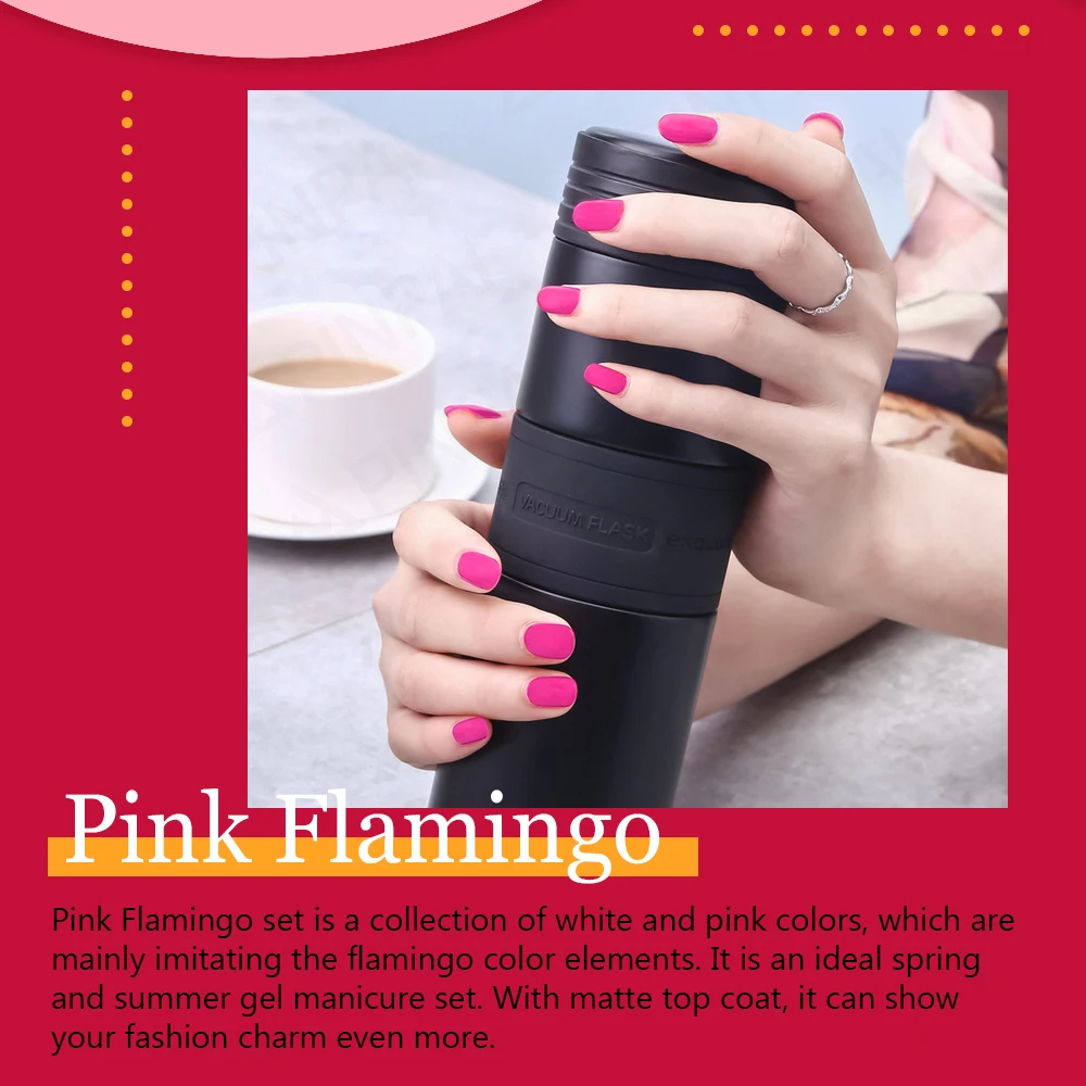 Розовый фламинго Гель-лак матовая серия Лаки гибридные ногти 8 мл