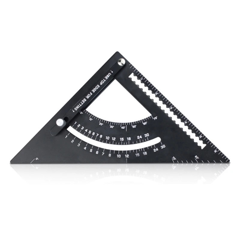 

45+90 Degree WoodWorking Ruler Triangle Rule Thickening Angle Rule Carpenter Measuring Measure Tool with Gauge and Ruler