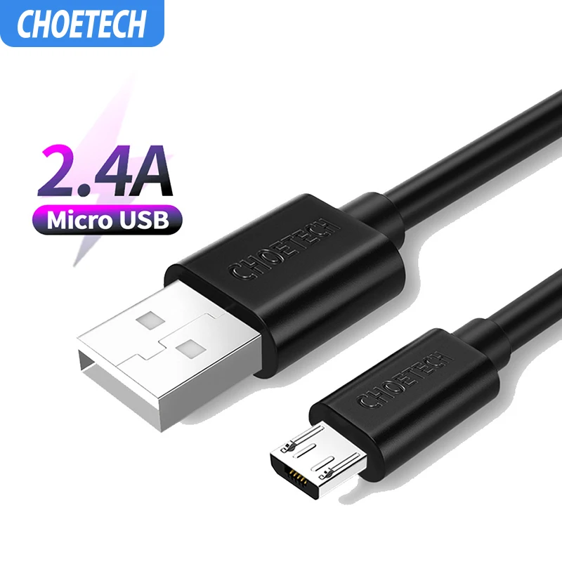 CHOETECH Micro USB кабель 2.4A Быстрая зарядка USB кабель для передачи данных для samsung Xiaomi huawei Tablet Androi мобильный телефон usb зарядный шнур