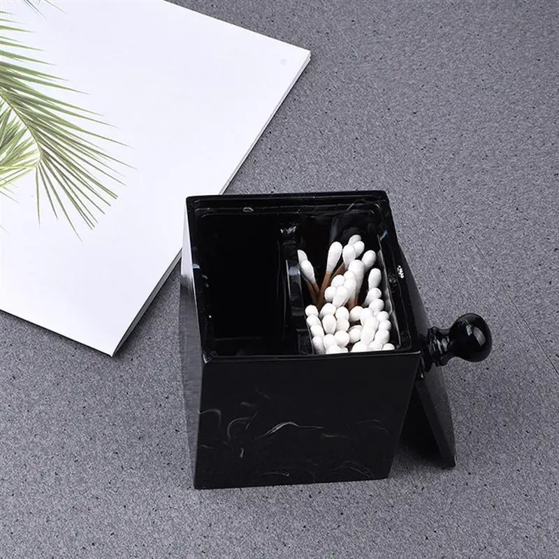 Ватные тампоны из смолы с мраморным рисунком коробка для ватных тампонов чехол