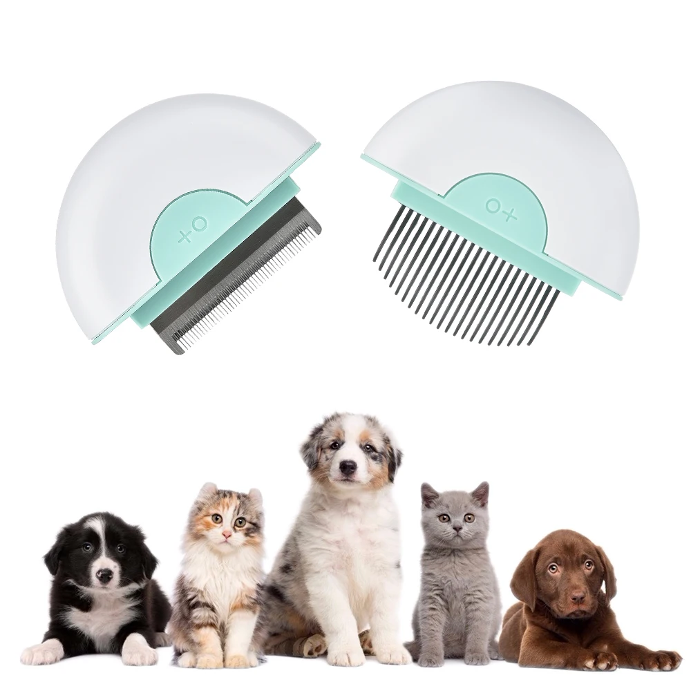 Pet Cat Dog Grooming Comb Double-Headed 2 Usages Massage Hair Removal Brush for Dogs Grab Floating | Дом и сад