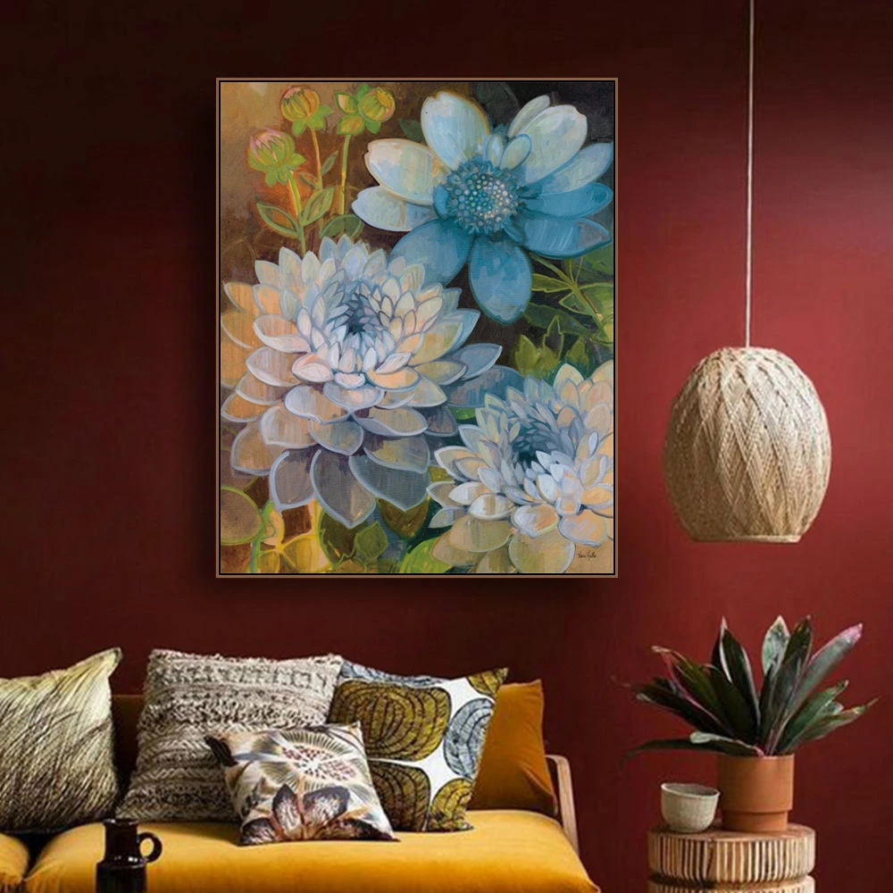 

Scandinavian Lotus Flowers Abstract Canvas Painting Modern Room Decoration Nordic Posters And Prints Wall Art Picture Home Decor