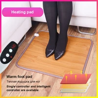 leather heating foot mat warmer electric heating pads feet leg warmer carpet thermostat warming tools home office 3 sizes