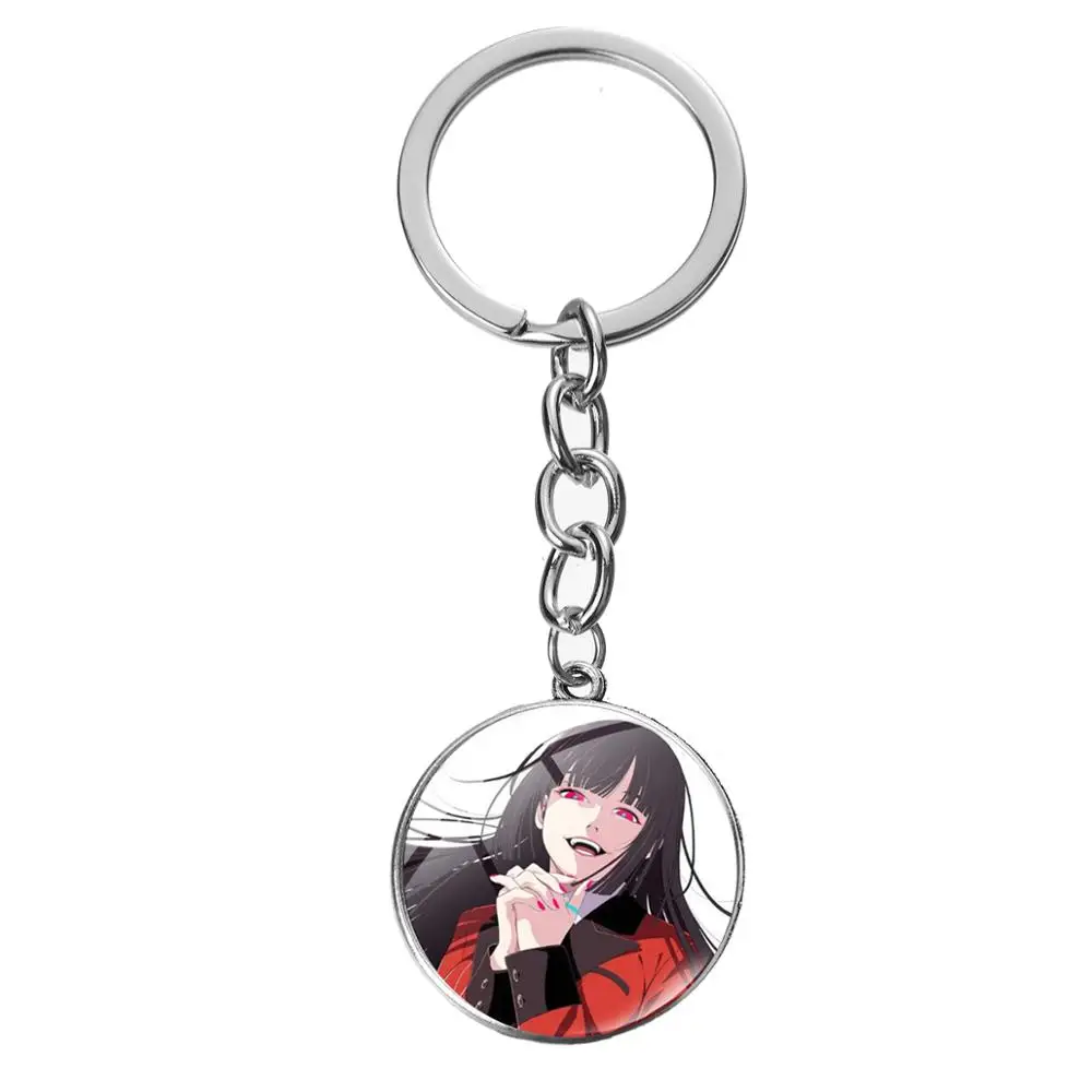 SONGDA Kakegurui Yumeko Jabami Шарм брелок мультяшный Стекло кабошон с фото кольцо для ключей