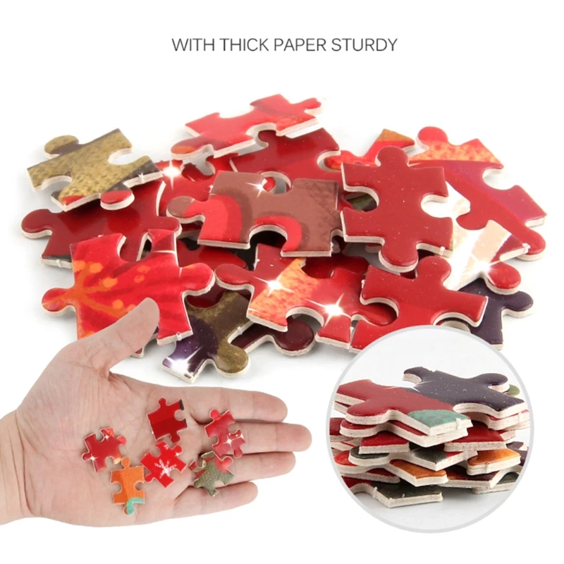 

1000pieces/Set Creative Santa Puzzle Puzzlebox Family Brain Developmental Game Room Decoration Xmas Jigsaw