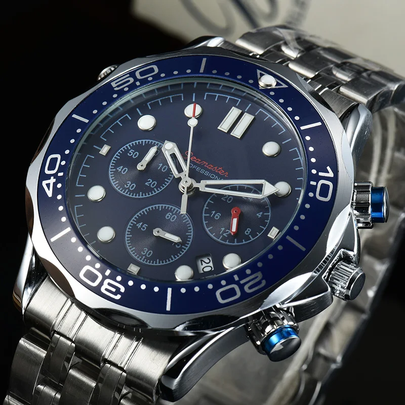 

Top Brand Men's Quartz Watch Stainless Steel Strap AAA Casual Fashion Watch 30 Meters Waterproof Clock M2021 New