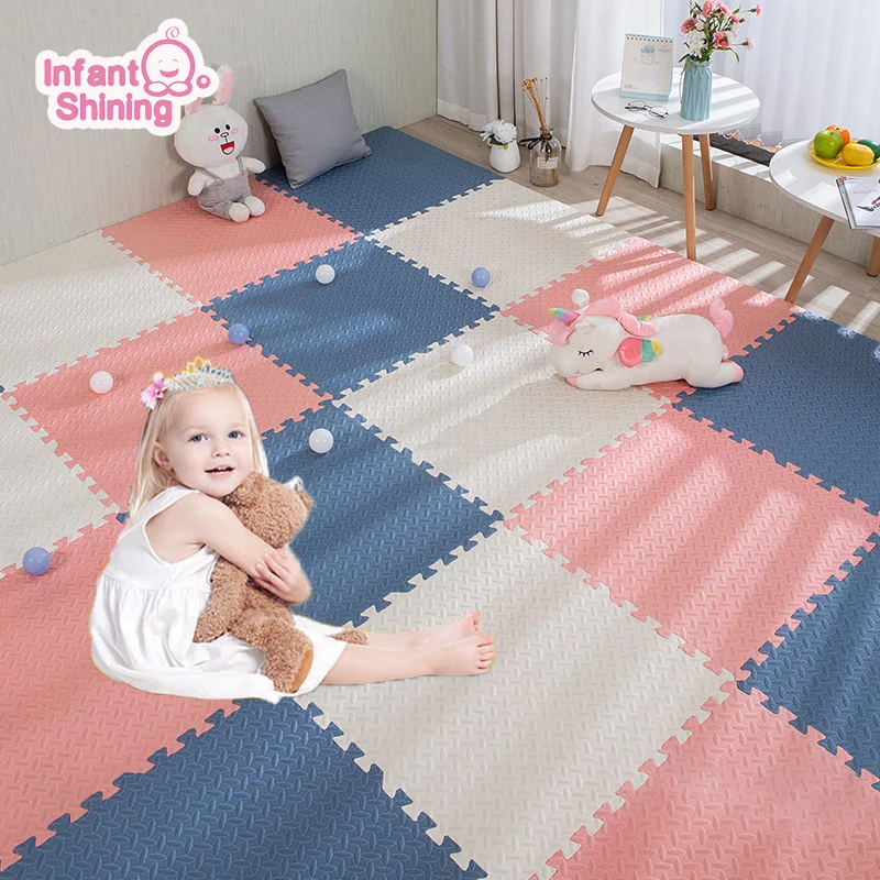

Infant Shining 30x30x1cm Baby Play Mat 16PCS Foam Play Puzzle Mats Kids Carpet EVA Baby Rugs Soft Infants Crawling Mat Baby Mat