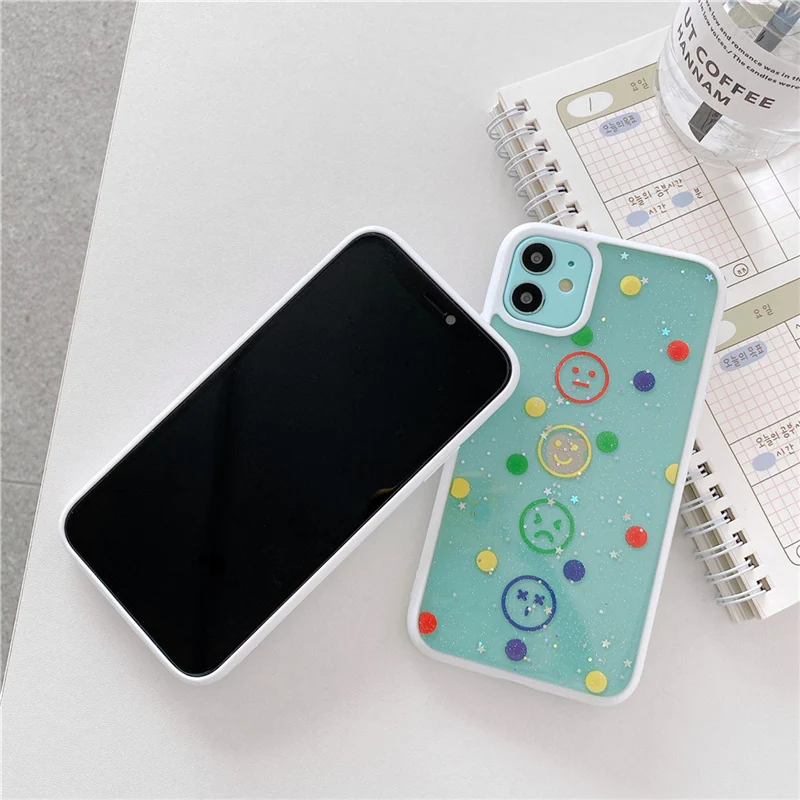 Lovebay Прозрачный чехол для телефона с рисунком улыбки iPhone 11 Pro Max X XR XS 7 8 Plus яркие