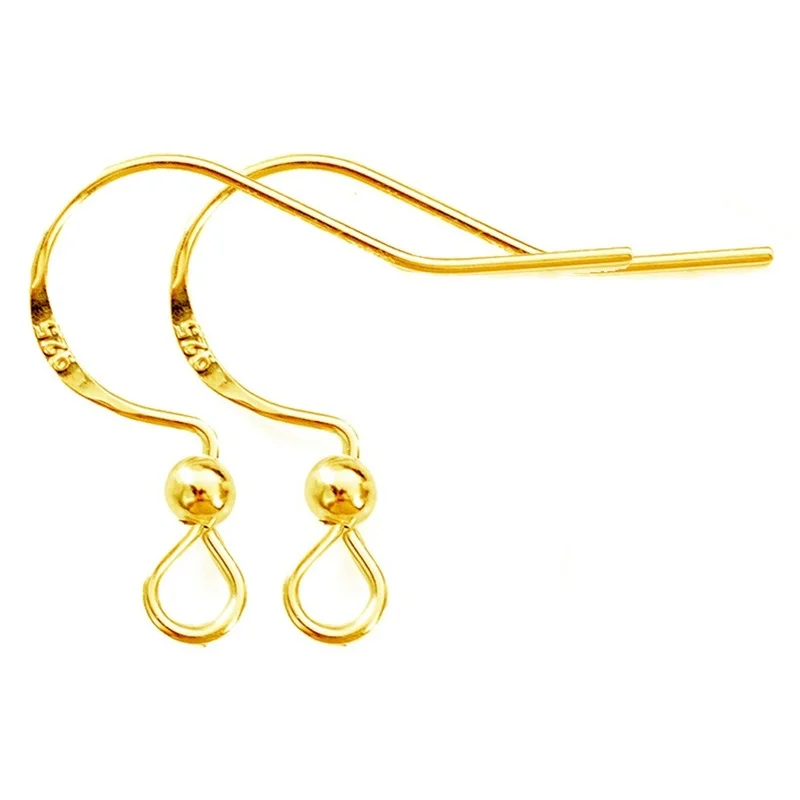 

20pcs/lot Carven 925 Sterling Silver Earring Wire Hooks Silver KC Gold Fishhooks for DIY Earring Jewelry Findings Supplier