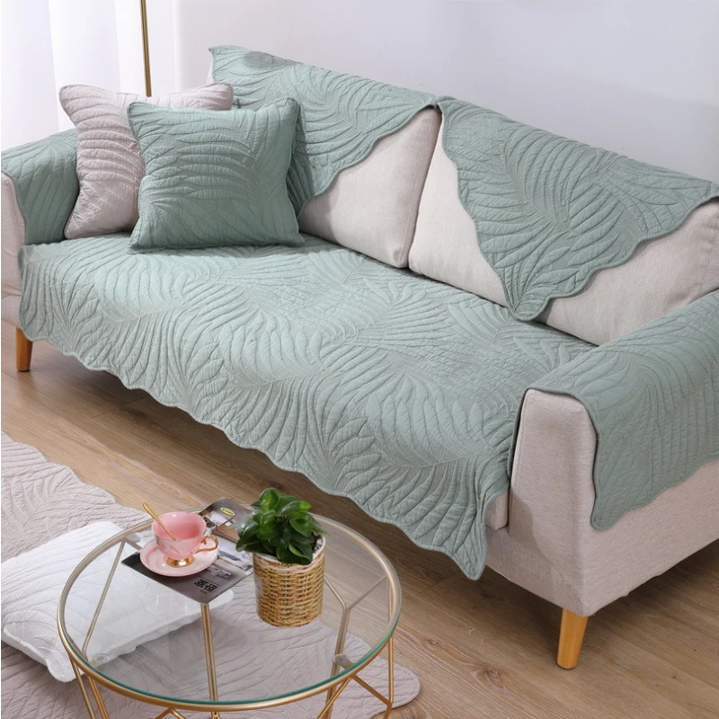 

Solid Color Sofa Cushion Recliner Cover Non-slip Cotton Fabric Couch Cover Sofas Towel Sofa Corner Slip Cover for Living Room