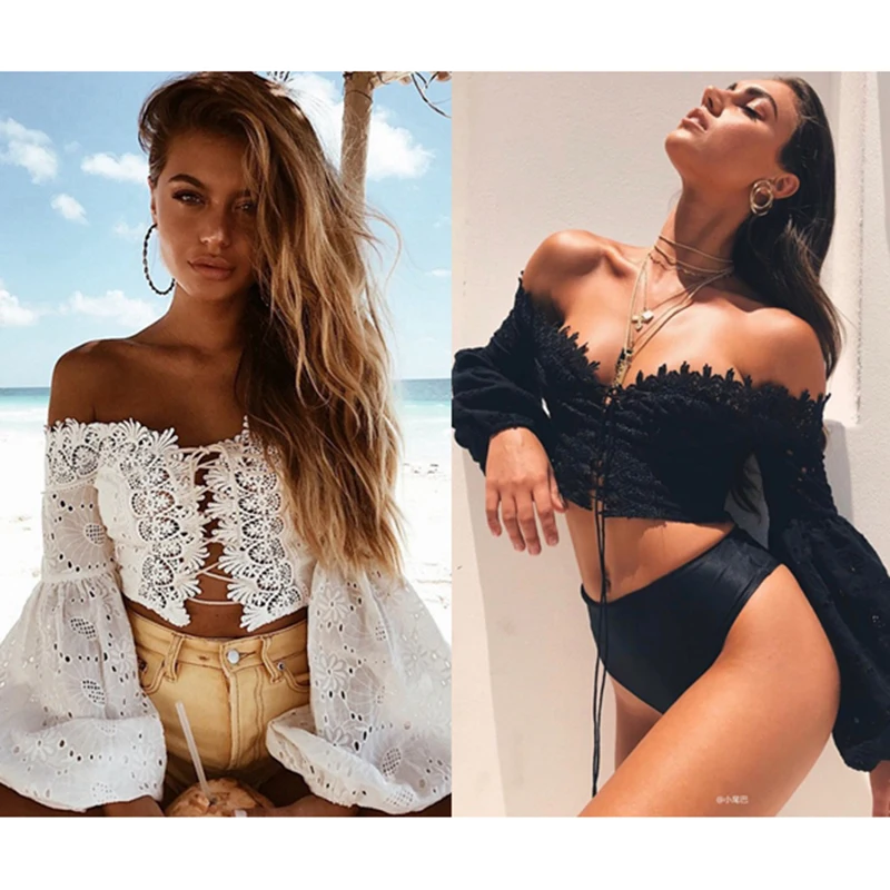 

Женская футболка с открытым пупком, кружевная, без рукавов