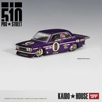 mini gtkaido house 164 datsun 510 pro street alloy model car die cast vehicle collection display gifts purple
