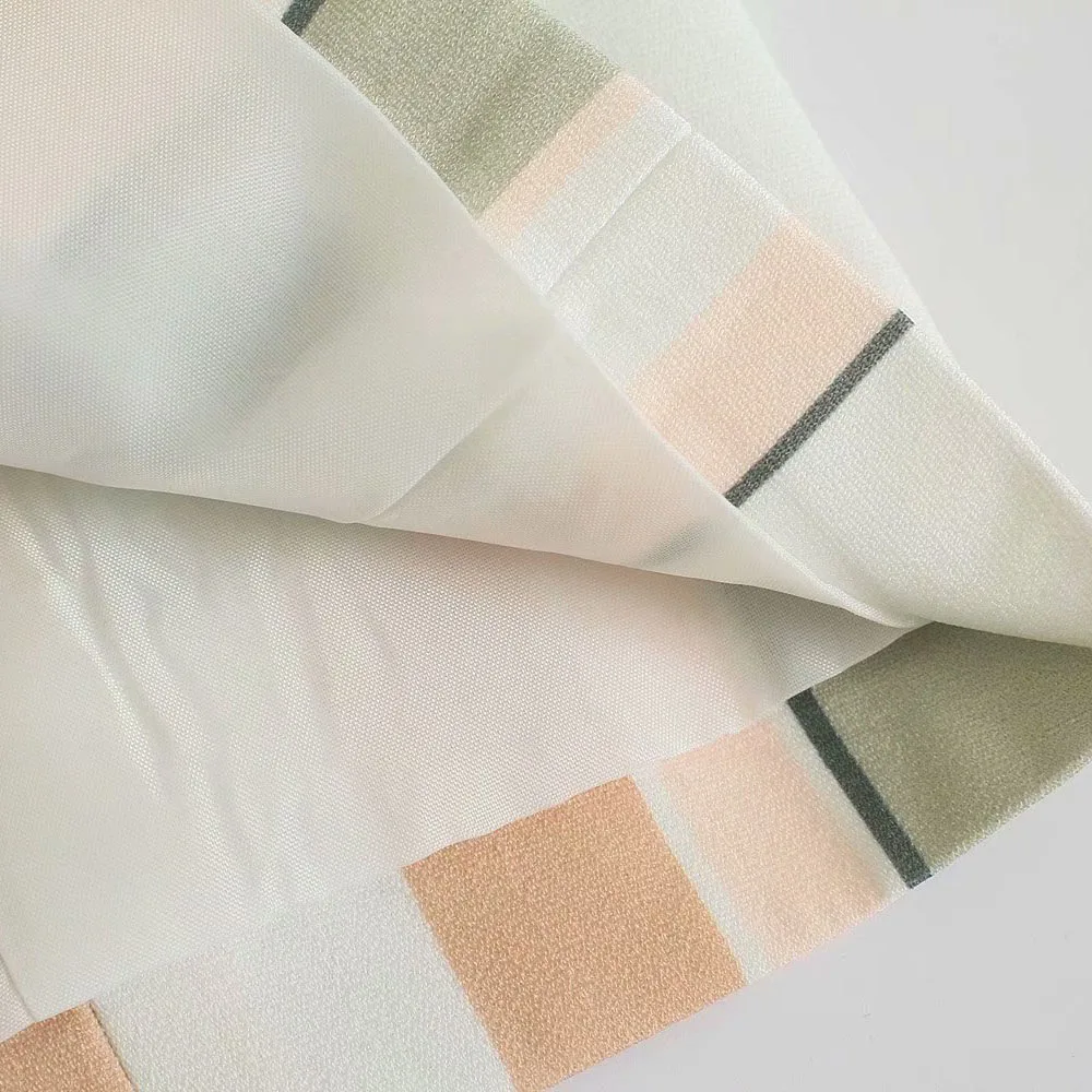 

Za Women 2021 Fashion Single Button Digitally printed linen stripes Blazer Coat Vintage Long Sleeve pocket Female Outerwear Chic