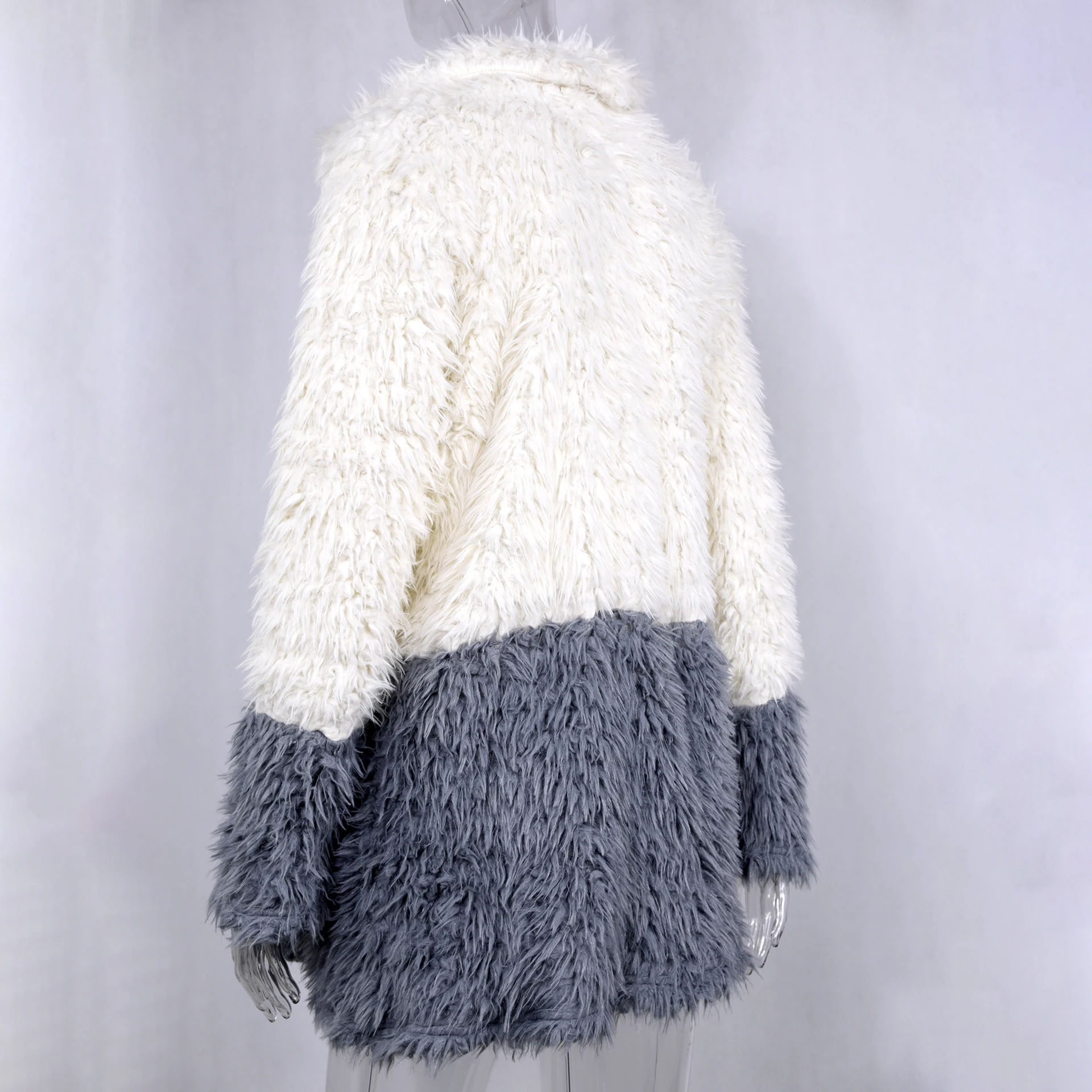 Женский длинный плюшевый кардиган Lossky теплая куртка с подкладкой на осень и