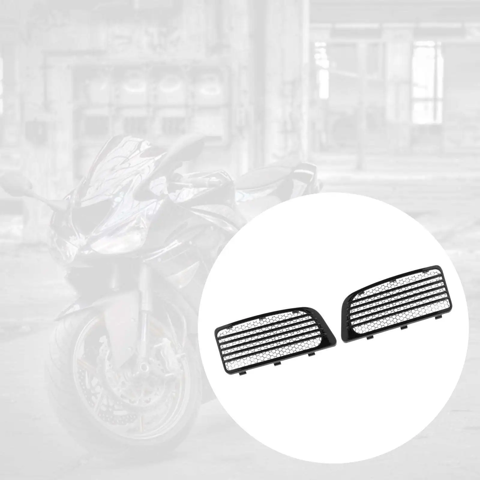 

1Pair Motorcycle Radiator Grills w/ Metal Mesh Fit for Harley Touring Twin Cooled 14+ Motorbike Replacement Parts