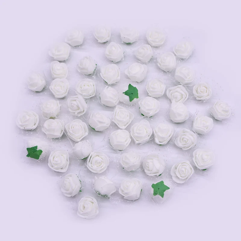 100 шт./лот 2 см диаметр мини ПЭ пена Роза голова многоцветный искусственный шелк