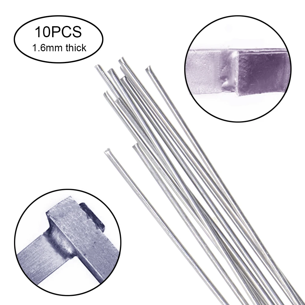 

10Pcs Welding Wire Aluminum Solder rod Flux Cored Soldering Rod Low Temperature 1.6mm*50cm No Need Solder Powder