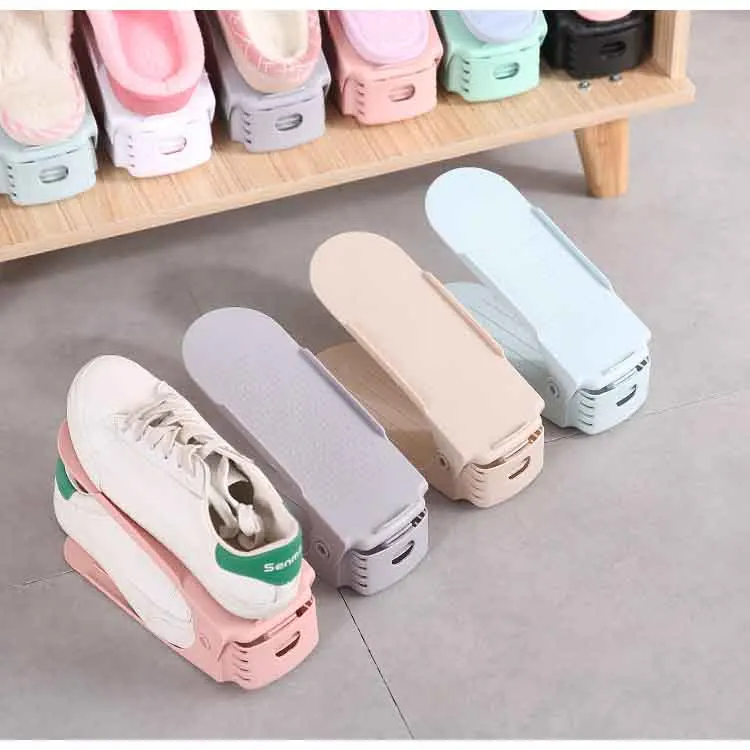 

10pcs Adjustable Shoe Rack Set Durable Organizer Shoes Footwear Support Slot for Cabinet Closet Stand Shoe Storage Space Save