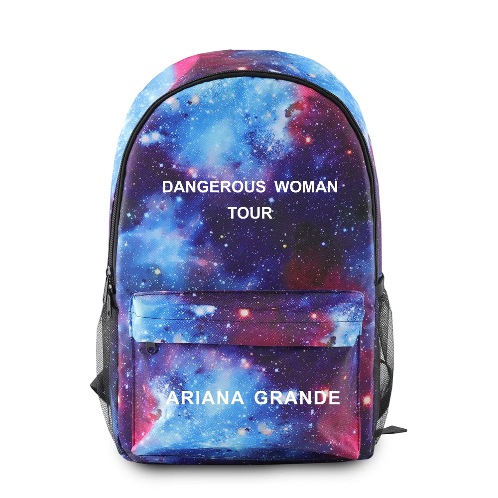 Холщовый Рюкзак на плечо в стиле Харадзюку С Логотипом Ariana Grande, певица на молнии, рюкзак для путешествий в студенческом стиле, пять цветов