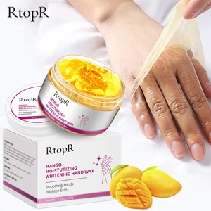 Отбеливающая маска для рук RtopR с воском для слезы манго, восстанавливающая отшелушивающая пленка для мозолей, антивозрастной крем для рук 50 г