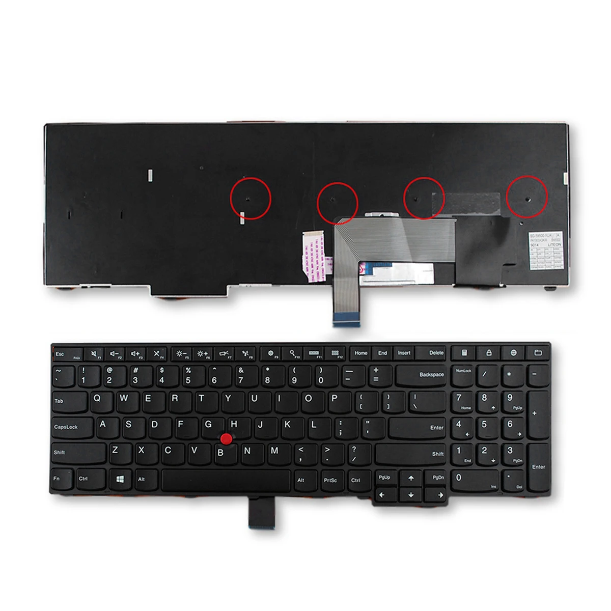 

Новая замена клавиатуры ноутбука с (рамкой и указателем), совместима с IBM Lenovo ThinkPad Edge E531 W540 W541 W550 W550S T540